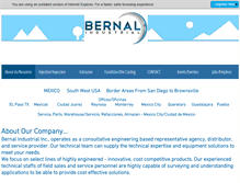 Tablet Screenshot of bernalindustrialinc.com